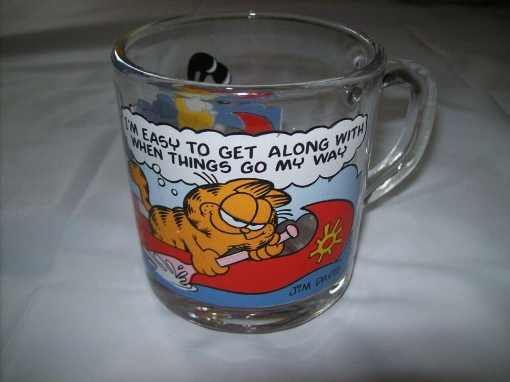 Garfield Odie Collectible Glass Mug McDonalds 1978 -071102